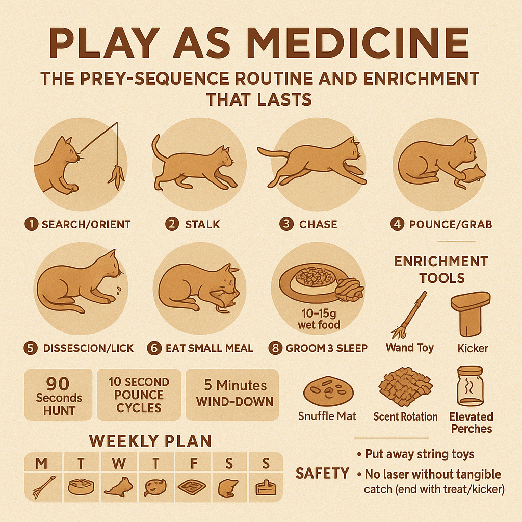 Play as Medicine: The Prey-Sequence Routine and Enrichment That Lasts