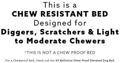 K9 Ballistics Tough Ripstop Dog Crate Pad - Durable & Machine Washable with Non-Skid Bottom and 120-Day Warranty, Fits 36" Wire Crates - Medium, Light Gray Velvet