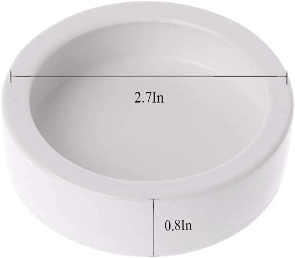 Tfwadmx 2 Pack Reptile Food Bowl, Mini Ceramic Water Feeder Bowl, Reptile Worm Feeding Dish for Lizard Turtle Bearded Dragon Anoles Crested Gecko Hermit Crab Leopard Gecko Chameleon Corn Snake