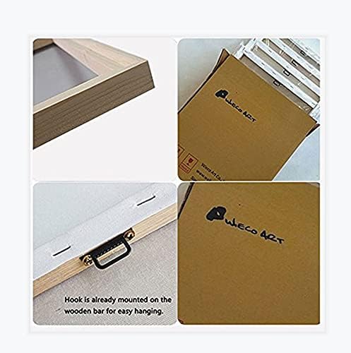 Wieco Art 3 Piece Blue Sea Beach Canvas Prints Modern Stretched Wall Art Seascape Pictures Paintings for Living Room Bedroom Home Decorations Modern Landscape Artwork