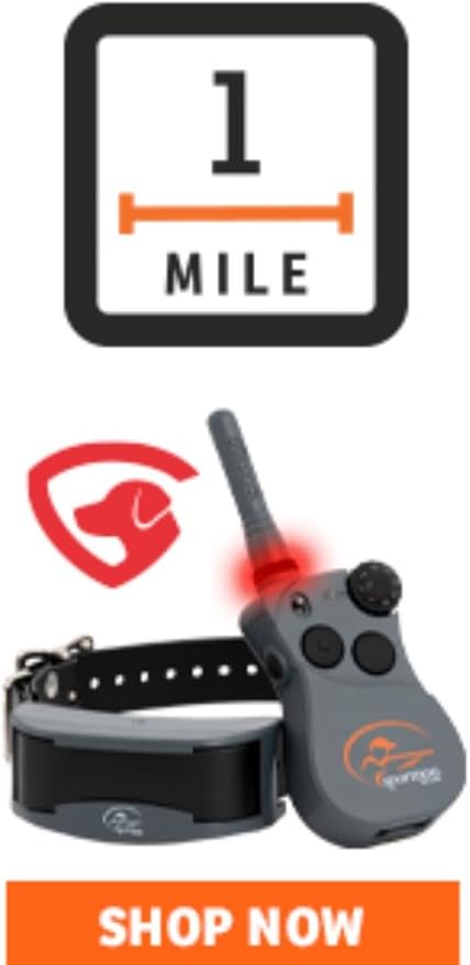 SportDOG Brand SportHunter 825X Dog Training Static Collar with Remote, 1/2 Mile Range Waterproof Dog E-Collar, Submersible up to 25 Ft, Rechargeable Training Device with Static, Vibrate and Tone