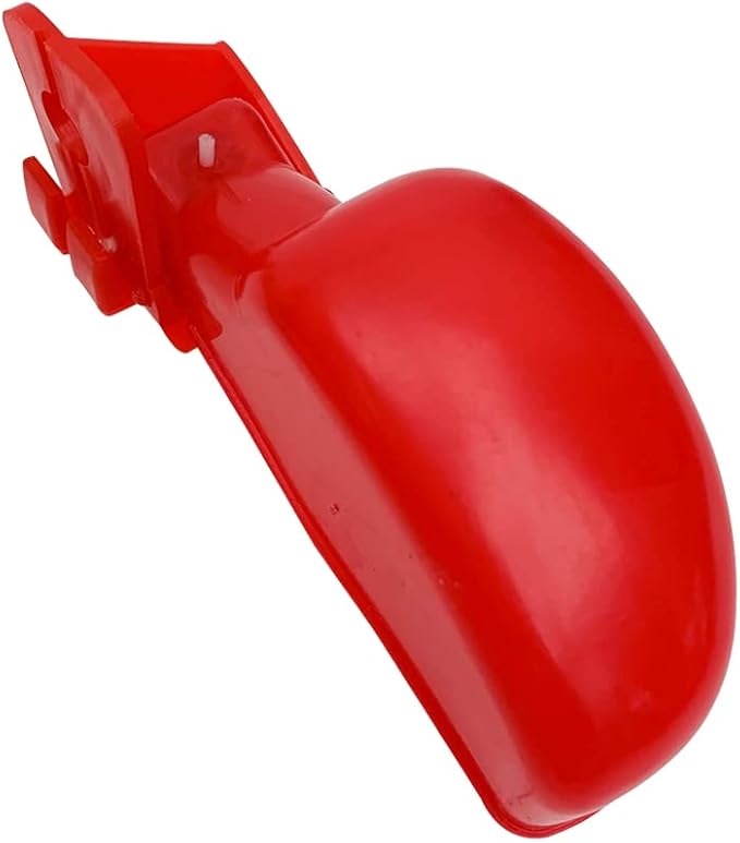 10set Quail Waterer Automatic Bird Water Cups for Cage Hang Drinker Poultry Bird Watering System (Red)