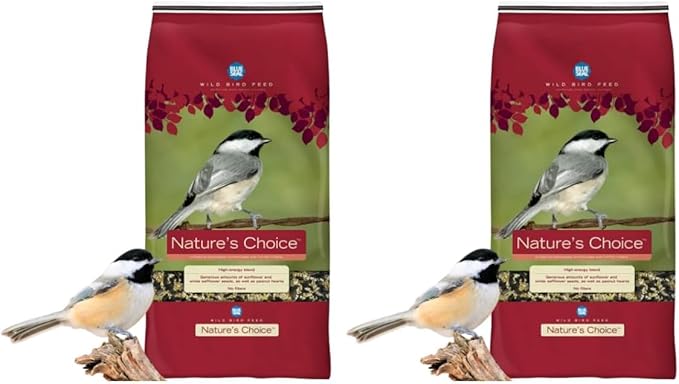Blue Seal Song Nature's Choice Wild Bird Seed | High Energy Mix, No Filler | Sunflower and White Safflower Seeds | Attracts Variety of Wild Outside Birds | Shell-Free Mix | Made in USA | 8 Pound Bag