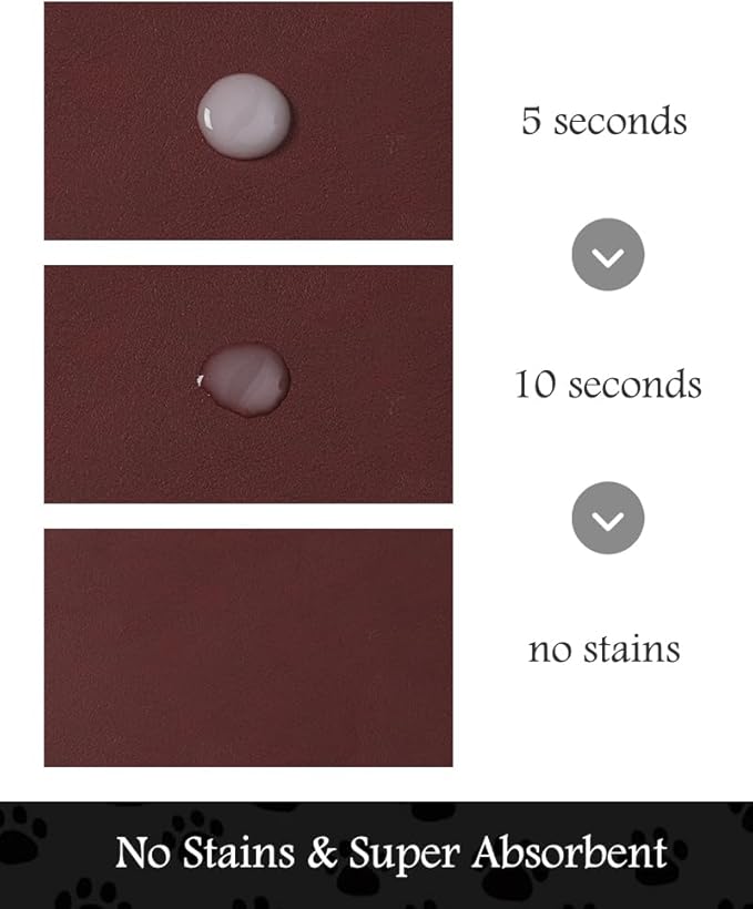 Pet Feeding Mat-Absorbent Dog Mat for Food and Water Bowl-No Stains Quick Dry Water Dispenser Mat-Dog Accessories Pet Supplies-Bowl for Messy Drinkers(RED,23"x34"