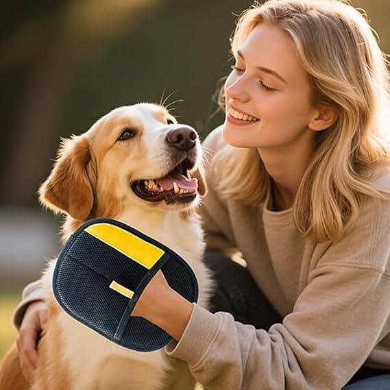 Mitt for Cat Dog, Electrostatic Pet Hair Remover, Two-Way Sticky Design, Washable Reusable Grooming Gloves for Pet Hair & Dirt (1 PCS)