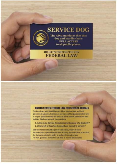 Small Service Dog Sling Carrier with ID Tag | EZ-Sling for Small Dogs | Includes Five Service Dog Law Handout Cards| Comfortable Alternative to Conventional pet Carriers