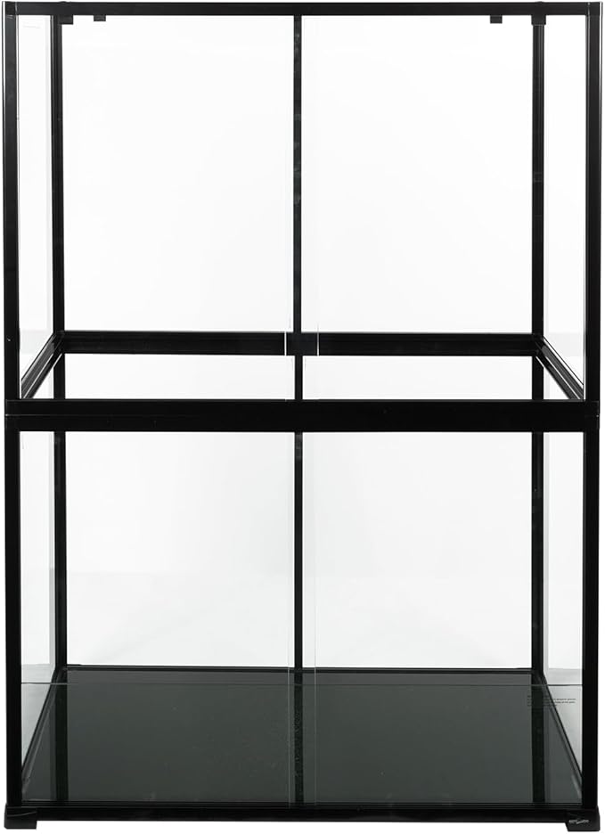 REPTIZOO 135 Gallon Glass Reptile Terrarium Tank, 36" x 18" x 48" Wide & Tall Reptile Terrarium, Chameleon Cage with Sliding Front Door Top Screen Ventilation, Easy Assembly