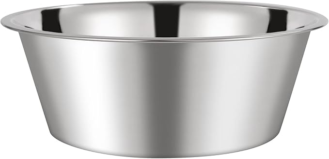 URBUDDIES 1.1 Gallon Extra Large Dog Bowls, 4 Pack, XL Stainless Steel Dog Water Bowls for XLarge Dogs, Polished, Dishwasher Safe, Easy to Clean