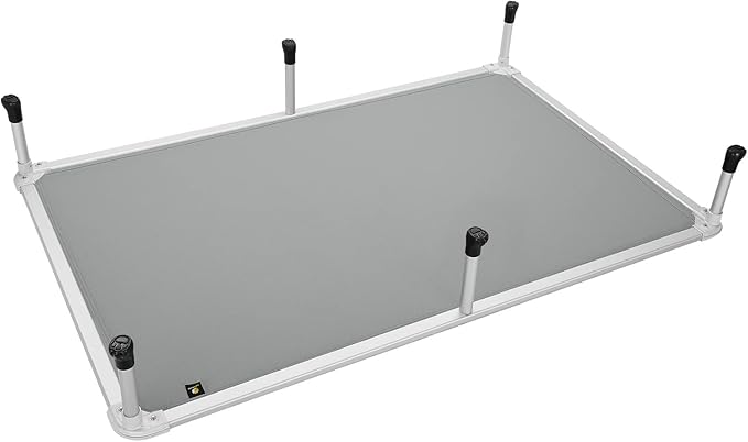 Veehoo Chew Proof Elevated Dog Bed - Cooling Raised Pet Cot - Silver Aluminum Frame and Durable Textilene Mesh Fabric, Unique Designed No-Slip Feet for Indoor or Outdoor Use, Grey, XX-Large, CWC2003