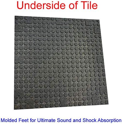 American Floor Mats - Extreme Rubber Gym Tiles - 1 Inch Thick Colorful Rubber Gym Tiles - Superior Shock and Sound Absorbing Tiles - 35% Blue/Grey/White 25 Tile Pack (Covers 100 Sq Ft)