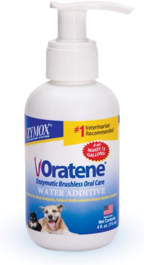 PET King Brands Zymox Oratene Water Additive Enzymatic Brushless Oral Care, 4 Ounces