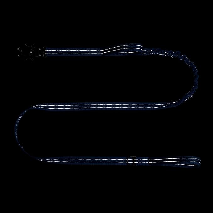 ICEFANG Tactical Dog Leash,K9 Training Walking Bungee Lead with 2 Control Handle,Heavy Duty Quick Release Metal Clasp,for Medium Large Breed (Reflective Blue, 6 FT)