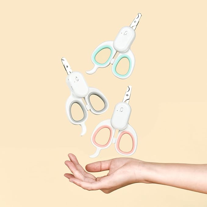 PAKEWAY Pet Nail Clipper with LED & -U-V Light, Cat Claw Trimmer with Ultra Bright LED Light for Nail Bloodline to Avoid Over Cutting, Sharp Angled Blade Grooming Tool for Dog Cat Rabbit Small Animals