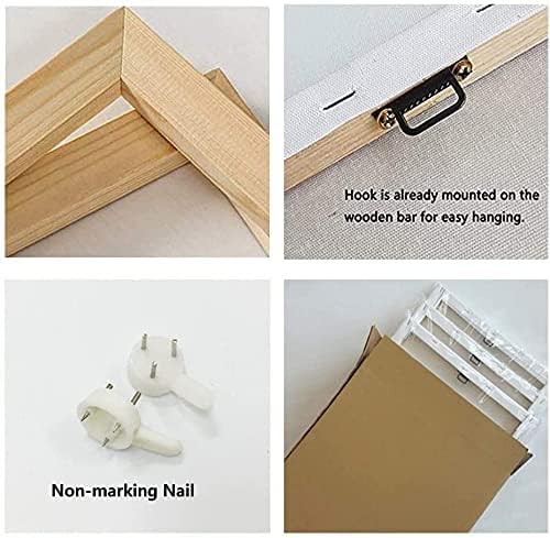 Yxbhhym Large Animals Canvas Wall Art Tiger Wall Picture Prints Poster Painting Framed Tiger Artwork for wall Bedroom Living Room Home Decorations Office Wall Decor-20x40inches