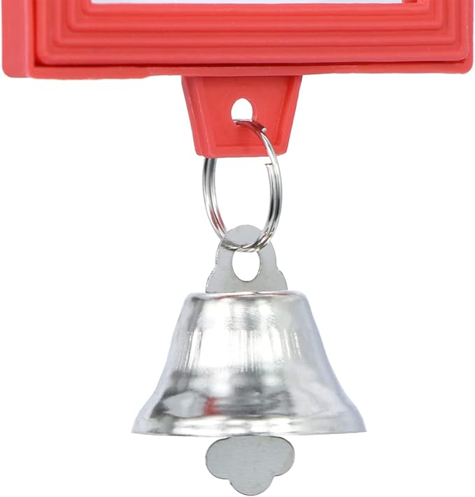 4 PCS Bird Mirror with Bell Parrot Hanging Interactive Playing Toy for Cockatiel Parakeets Canaries Budgie Cage Accessories