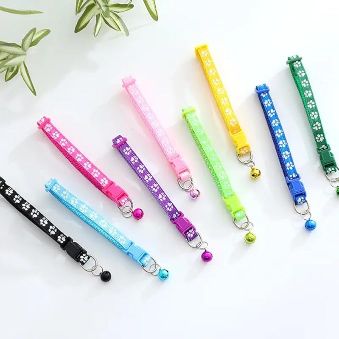 Small Bell for Dog Collar Leash Set, Nylon Basic Reflective Puppy Collars for XXS Xs Small Dog Cat Pet Animal Litter Tiny Kitten Boy Girls,Light Green