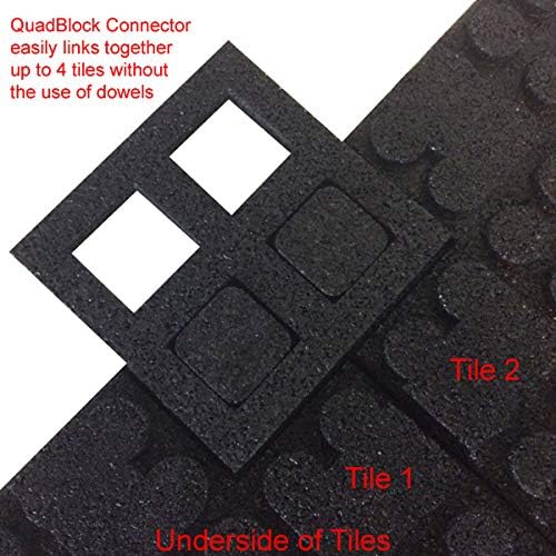 American Floor Mats - Extreme Rubber Gym Tiles - 1 Inch Thick Colorful - Superior Shock and Sound Absorbing - 10% Red - 2' x 2' Single Tile (Covers 4 Sq Ft)