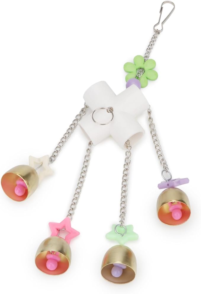Bird Parrot Bells Toy with Sweet Sound for Budgie Parakeet Cockatiel Conure African Grey Lovebird