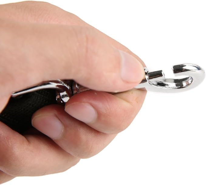 Nylon Dog Training Leash, Traction Rope, 4Ft /5 Foot /6 Feet Long, 5/8 inch 3/4 Inch 1 Inch Wide, for Small and Medium Dogs (5/8'' x 4 FT, Black)