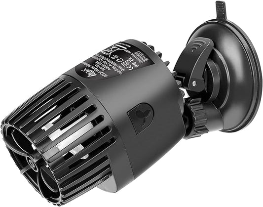 AQQA Aquarium Wave Maker,3W/5W/10W/15W Suction Cup Fish Tank Single Powerhead Pump,110V/60Hz Ultra Quiet Submersible Circulation Pump,360°Adjustable For Freshwater Saltwater Black