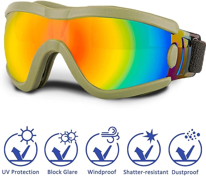 Medium Dog Sunglasses with Adjustable Strap UV Protection, Winproof Puppy Sunglasses, Suitable for Dogs Eyes Protection,Soft Dog Goggles