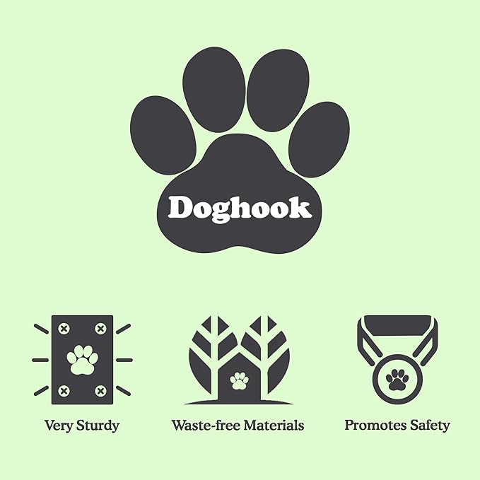 Canine Hitch- Secure Dog Leash Parking Mounted Indoor – Outdoor Wall Hook - Tie Out Stainless Steel Practical Lead Management for Home & Business, Standard Size