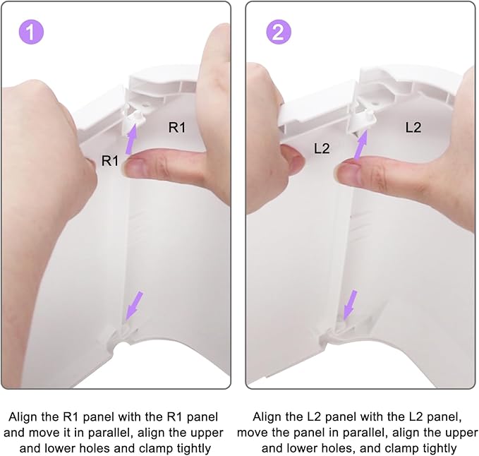 RIZZARI Cat Litter Box Stainless Steel Top-Entry : Leak-Proof Enclosed Design Reduces Odor, for Indoor Cats & Owners (White)