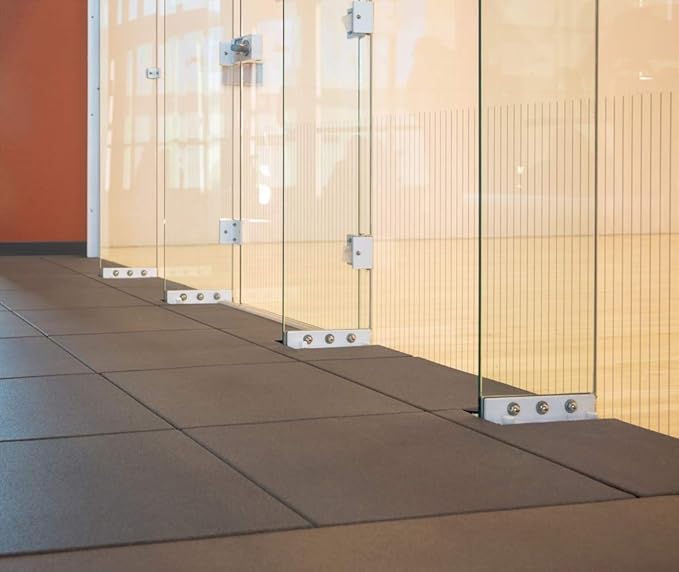 American Floor Mats - Extreme Rubber Gym Tiles - 1 Inch Thick Colorful Rubber Gym Tiles - Superior Shock and Sound Absorbing Tiles - 10% Gold 10 Tile Pack (Covers 40 Sq Ft)