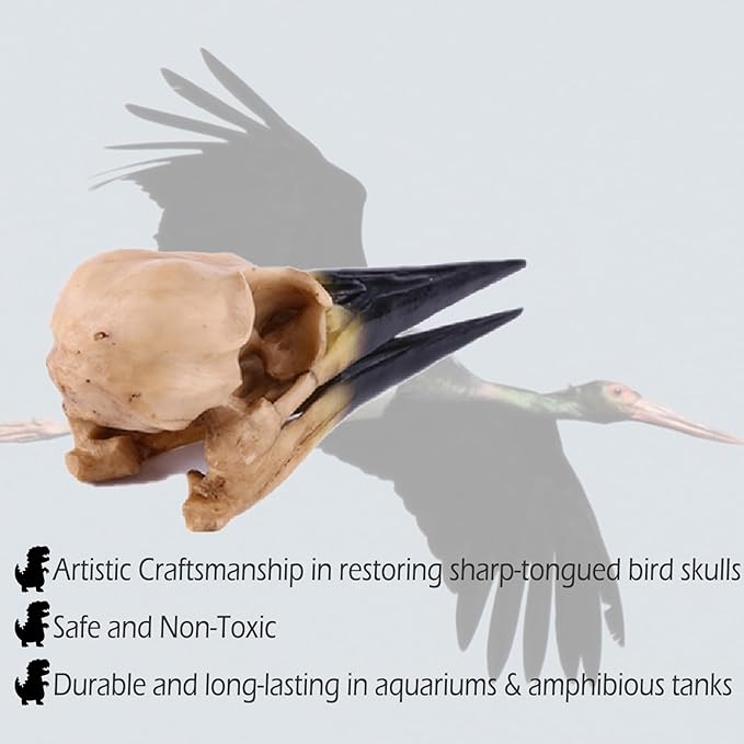 Fish Cave Hideout Ornament Dรฉcor for Terrarium Dinosaur Animal Skull Aquarium Large Decorations Betta Tarantula Reptile Snake Decor Bones Halloween