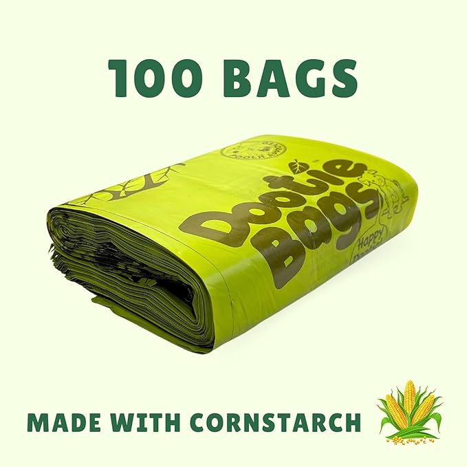 Pooch Approved Large Dootie Bags - Dog Poop Bags - Tie-Handles - 100 Count Dootie Strong and Leakproof - Perfect for Dogs & Cats - Litter - Pet Waste Cleanup - Swivel Bin & GoGo Stik Scoopers