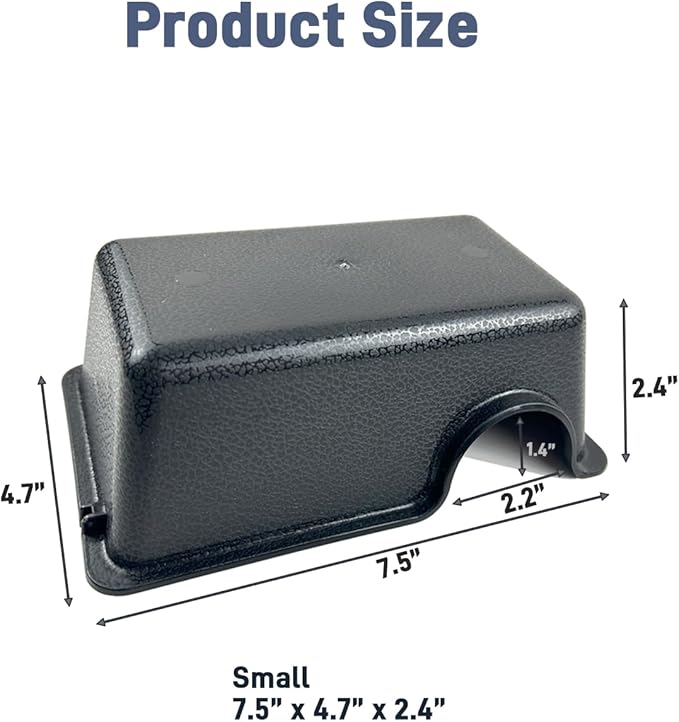 Durable Small Reptile Hide Box, Ball Python Hide, Leopard Gecko Hide, Bearded Dragon Hide, Easy to Clean Reptile Hides Cave for Tank, Snake Hide Enclosure (7.48" x 4.72" x 2.56")