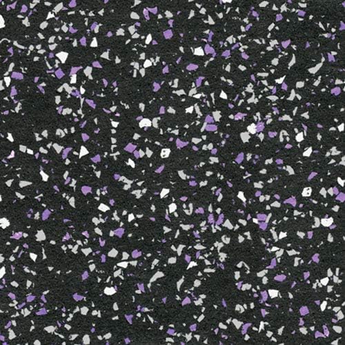 American Floor Mats - Extreme Rubber Gym Tiles - 1 Inch Thick Colorful - Superior Shock and Sound Absorbing - 35% Purple/Grey/White 4 Pack (Covers 16 Sq Ft)