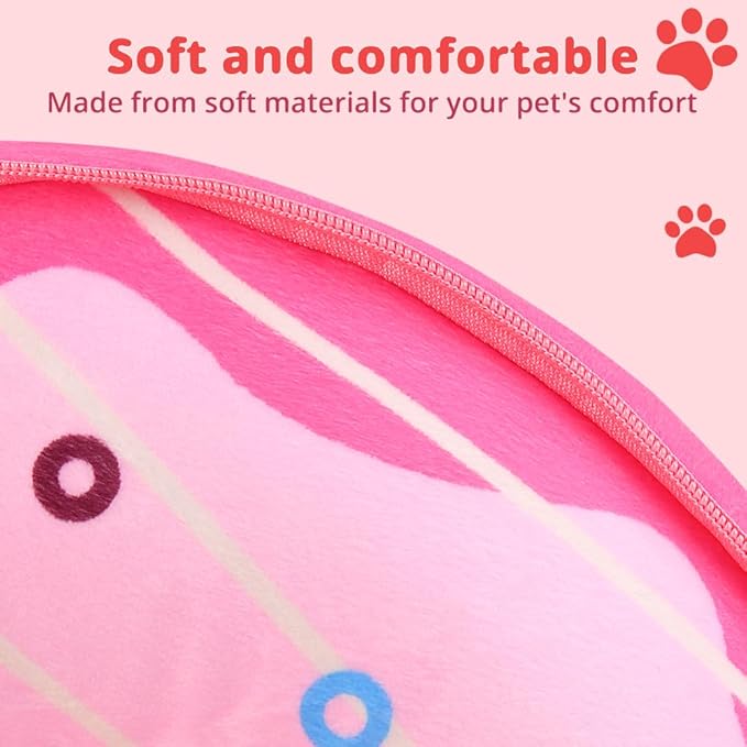 Soft Dog Cone Collar, Inflatable Donut Cones Alternative After Surgery with No-Lick Shield for Large/Medium/Small Dogs to Stop Licking, Elizabethan Neck Ecollars of Shame Comfy Pillow Recovery, Pink