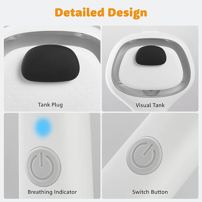 FURGO 3-in-1 Pet Steam Brush for Dogs & Cats – Reduces Static, Short-Pin Head for Short Hair, One-Click Release Button, Dog Spray Brush for Shedding Control (Short)
