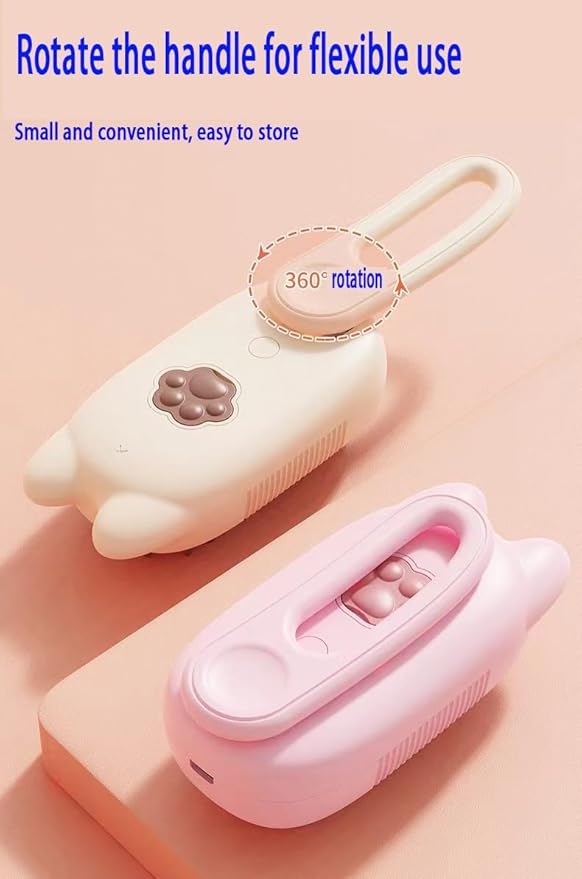 Steam Cat Brush Dog Brush for Shedding Rechargeable Cat Brush Unique Pet Brush The Handle Can be Rotated 360° (white)