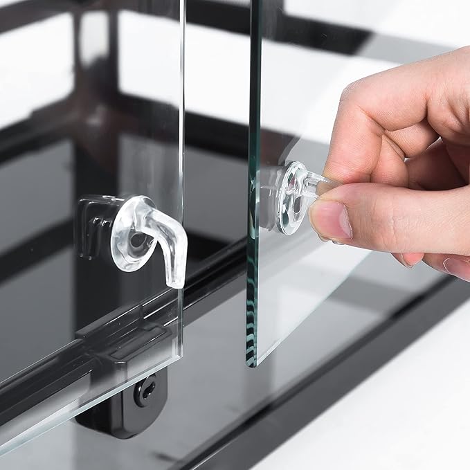 REPTI ZOO 50 Gallon Reptile Glass Tank Terrarium 2 in 1 Side Meshes and Side Glasses Double Hinge Door with Screen Ventilation Tempered Glass 36" x 18" x 17.75"