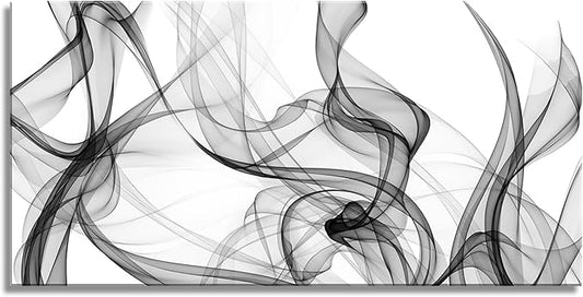 XXMWallArt FC3862 Abstract Wall Art Light Streak Black and White Abstract Line Canvas Wall Art for Living Room Bedroom Bathroom Office Wall Decor
