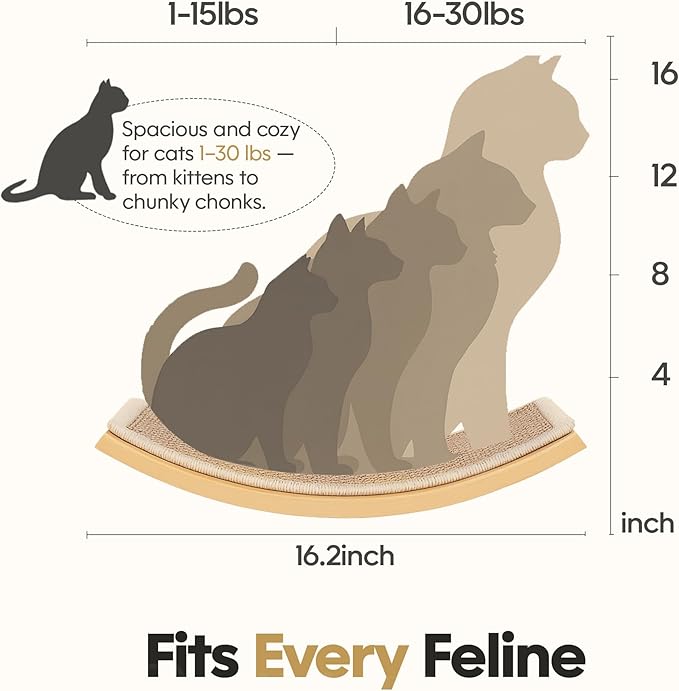 Wall Mounted Cat Shelves Stairs Set, 4 Piece Wood Cats Wall Furniture with Sisal Cat Window Perch, Flat Perch & Dual 4-Step Ladders for Climbing & Scratching