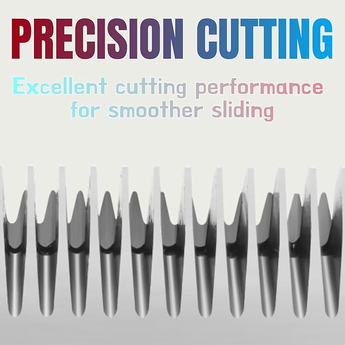 10W+7FW+5FW+4FW Wide Blades for Dog Grooming, Compatible with Ainds, Oster A5, Wahl Km10 and Other Series Clippers, Cut Length 1/16"(1.5mm) to 3/8" (9.5mm), Fit for Larger Animals