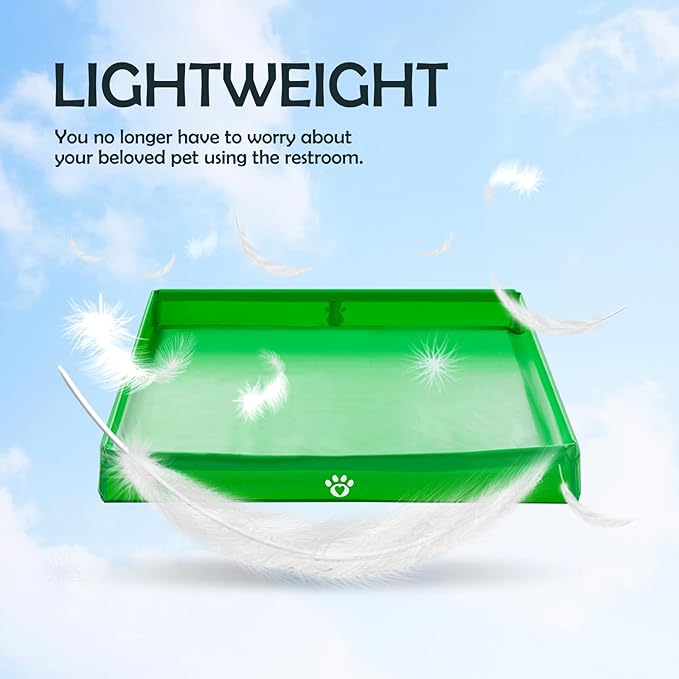 MEEXPAWS Dog Pee Pad Holder Foldable, Puppy Pad Holder Liner Base High Side, Dog Litter Box Indoor 33’’x22’’, Training Pad Holder Leak-Proof Easy Clean