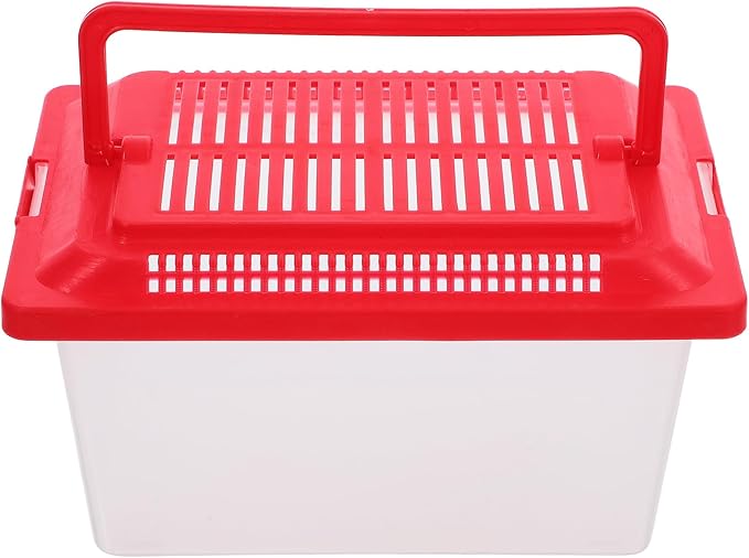 FRCOLOR 2pcs plastic turtle fish tank turtle aquarium acrylic reptile cage amphibians habitat clear reptile breed container gecko habitat glass container Turtle Tank household breeding box