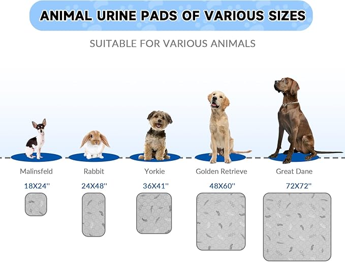 Sunheir Washable Pee Pads for Dogs 2-Pack Reusable Puppy Pads Pet Training Pads, Waterproof Dog Pee Pads for Crate, Whelping Pad, Non-Slip Protects Against Urine Leakage (Leaves - Light Grey, 31x36)