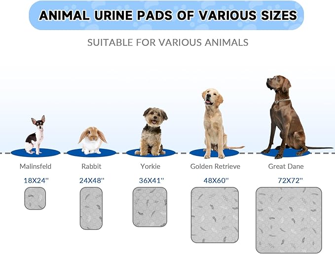 Sunheir Washable Pee Pads for Dogs 2-Pack Reusable Puppy Pads Pet Training Pads, Waterproof Dog Pee Pads for Crate, Whelping Pad, Non-Slip Protects Against Urine Leakage (Leaves - Deep Grey, 24x36)