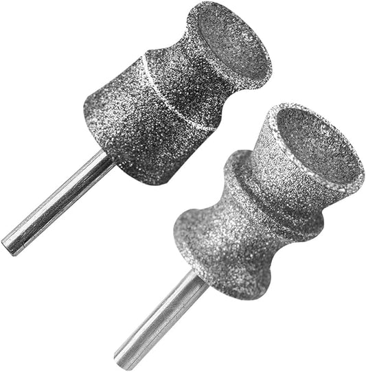 Diamond Dog Nail Grinder Bits for Rotary Tool,1/8" Nail Grinder Attachment for Dremel Grinder Replacement Heads Pets Nail Care Clippers for Medium Large Dogs,2-Pack(Large A&V)