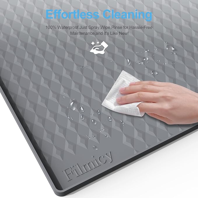 Pee Pad Holder for Dogs,Silicone Dog Puppy Pad Holder, 24 x 24 No Spill Raised Lip High Edge,Portable, Leak-Proof Mat Holder for Dog Training Pads,Square Potty Trays for Home Floor Protection