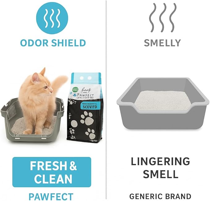 Marseille Soap Scented Cat Litter – 9.6 lb / 5L, Fast Clumping, Natural Odor Absorption, Lightweight Formula, Made with Turkish White Bentonite