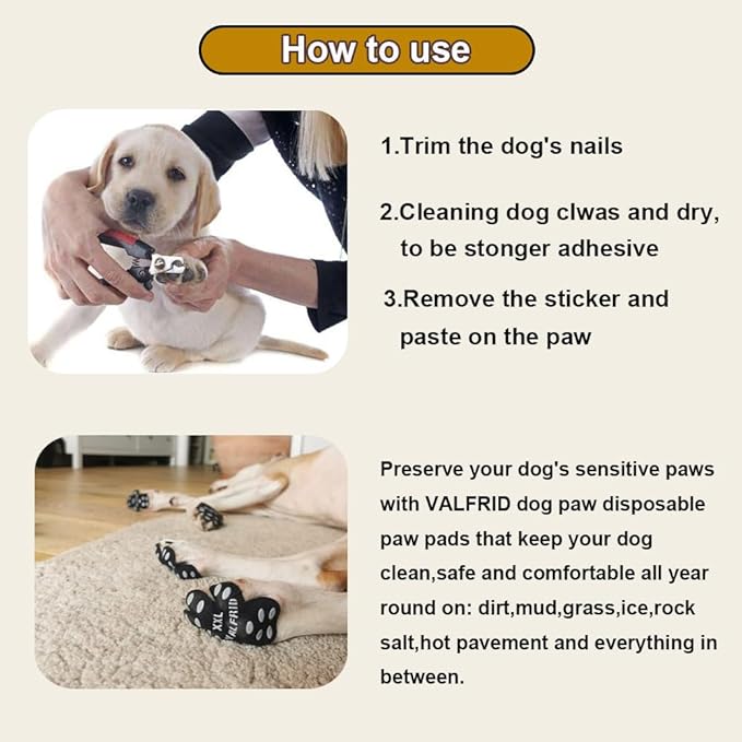 Dog Paw Pads Anti-Slip Paw Protector,15 Sets-60 Pads Keeps Dogs from Slipping On Hardwood Floors,Traction Control Non-Skid Stronger Adhesive for Senior Dogs and Weak Paws Multicolor M