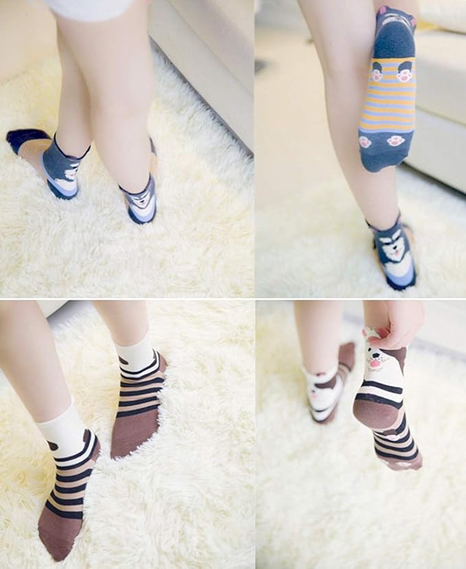 Womens Grils Cute Animal Socks, Dog Cat Socks, Novelty Funny Crew Sock, Animal Gifts for Women Dog and Cat Lovers