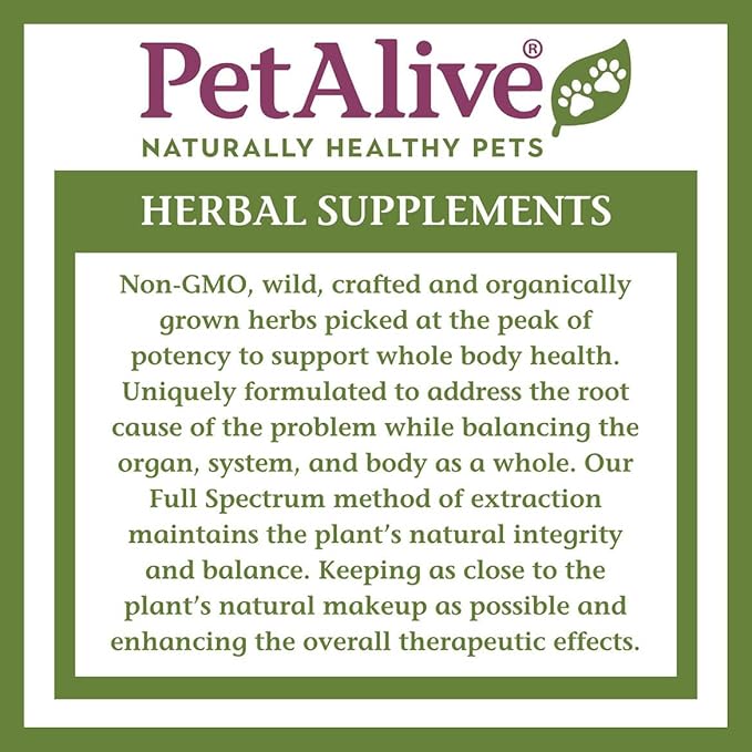 PetAlive EaseSure-S - Dog and Cat Calming Drops - Herbal Pet Supplement to Relax and Reduce Involuntary Muscle Movements, Twitching - Care for Cats and Dogs - 59 mL