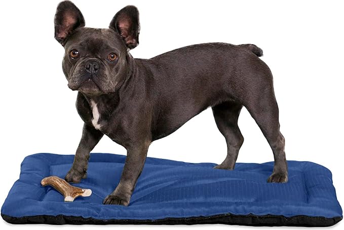 K9 Ballistics Tough Ripstop Dog Crate Pad - Durable & Machine Washable with Non-Skid Bottom and 120-Day Warranty, Fits 30" Wire Crates - Small, Blue Quartz